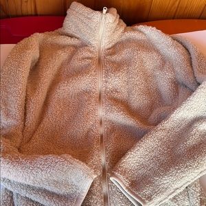 Warm Cream Sherpa Fleece Jacket